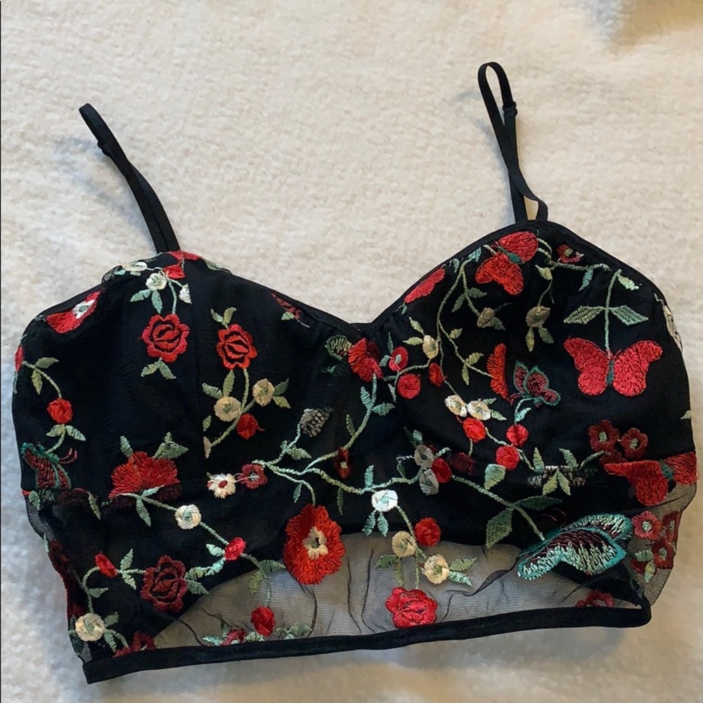 Love Culture Rose flower crop top